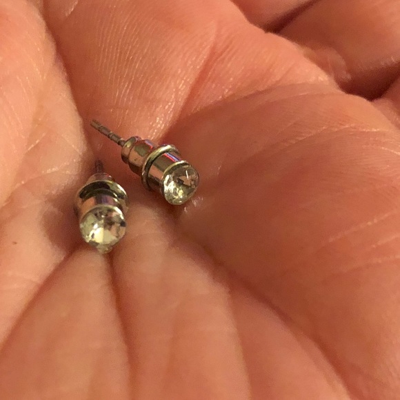 CZ Stud Earrings - Picture 2 of 3